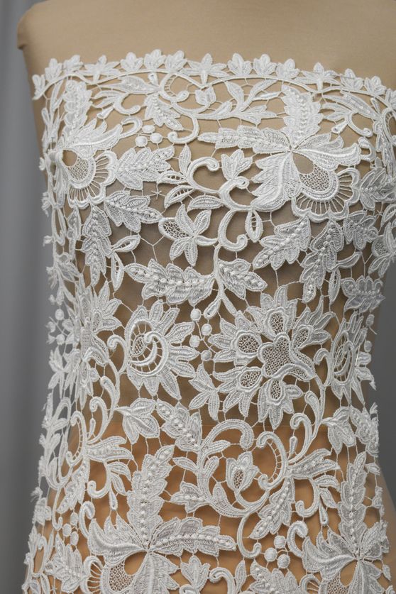 macrame bianco seta Foto 1