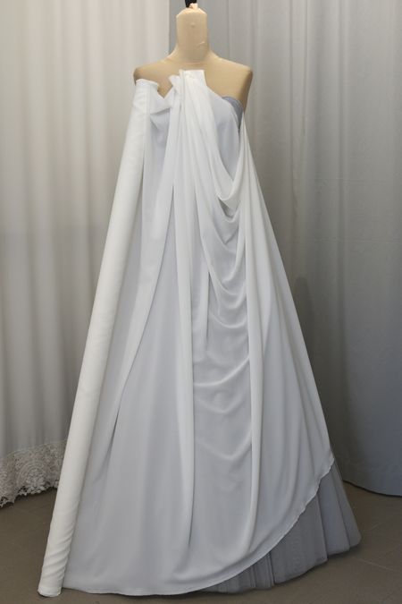 elastica poliestere bianco della seta 147 Foto 1