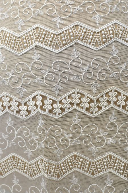 tulle macrame avorio anche bianco seta Foto 1