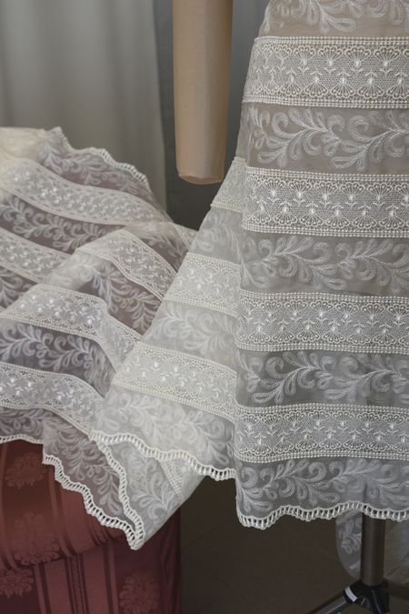 organza seta pura avorio anche bianco 75 Foto 1
