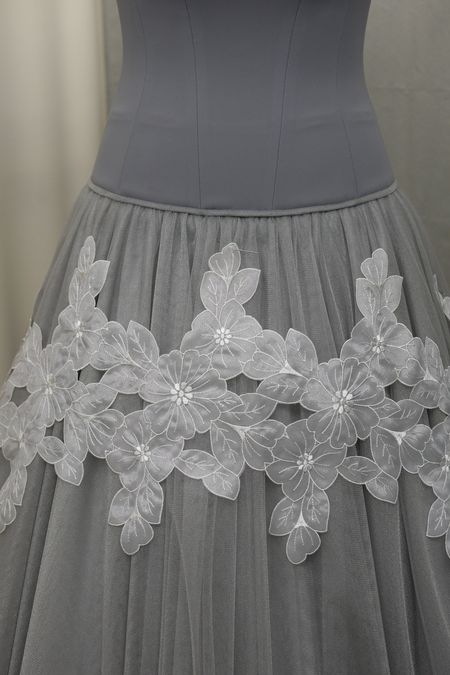 tripla organza intagliato mano bianco 36 Foto 1