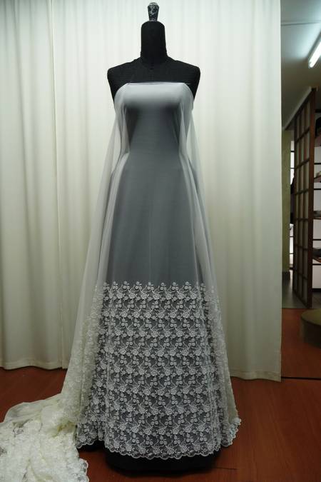 applicazioni macrame bianco ricamata 60) Foto 1