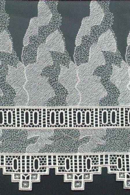 macrame ricamato avorio 180 Foto 1