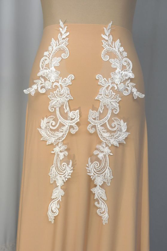 tulle perlinato coppia avorio chiarissimo anche bianco seta 50x10 Foto 1