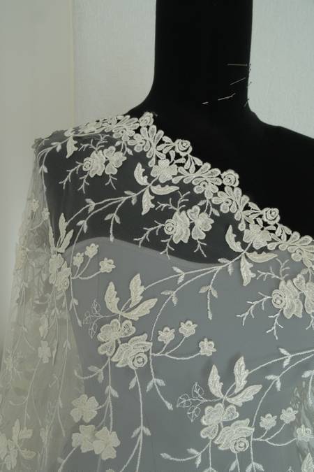 macrame ricamato degrade avorio 170 Foto 1