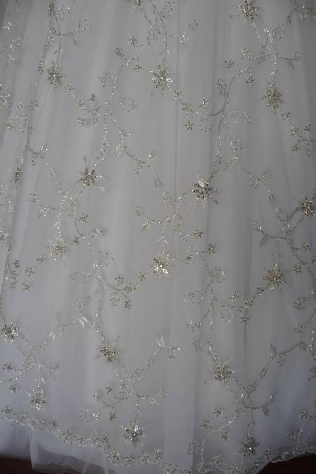ricamato avorio silver strass Foto 1