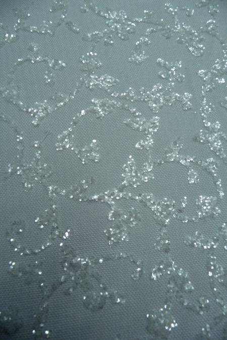 glitter nylonr bianco seta Foto 1