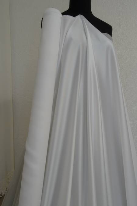 satin poliestere bianco 140 Foto 1