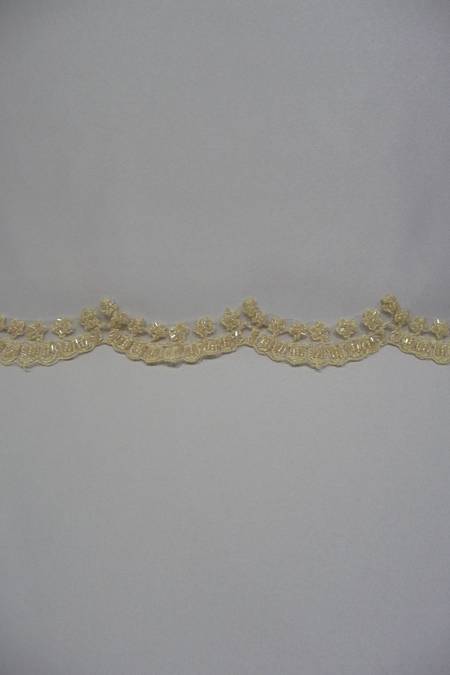 ricamato perle beige champagne c1009col2 Foto 1