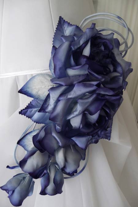 duchesse organza velluto blu Foto 1