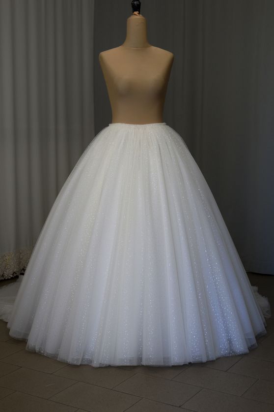 ruota strato organza strati tulle mano seta glitter circonferenza misura Foto 1