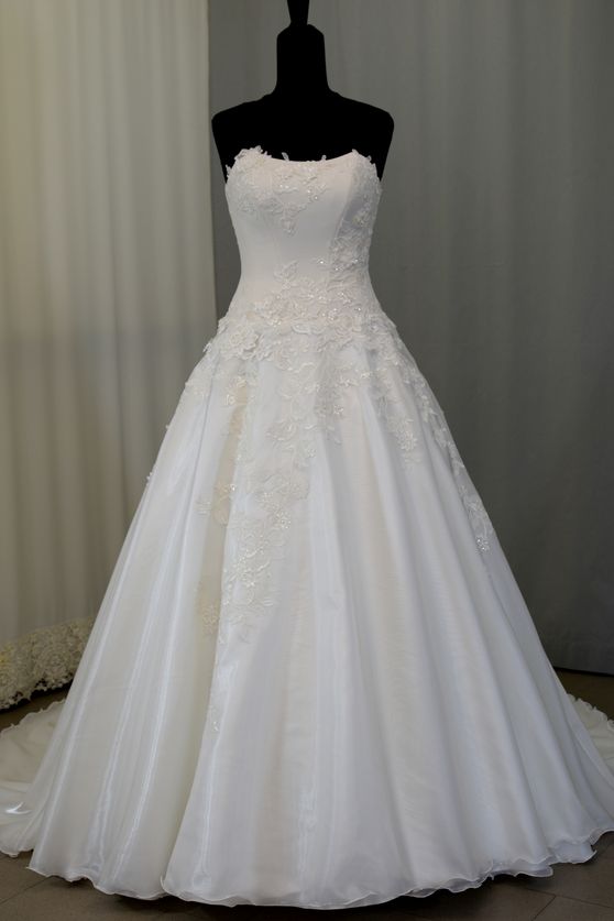 sposa organza perlata pizzo rebrode Foto 1
