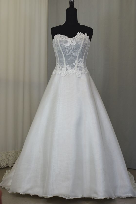 sposa pizzo rebrode applicazioni organza Foto 1