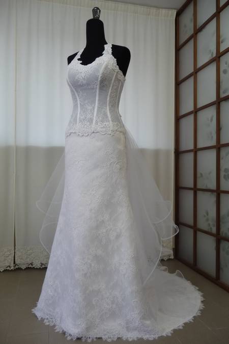 sposa pizzo rebrode tulle mano seta Foto 1