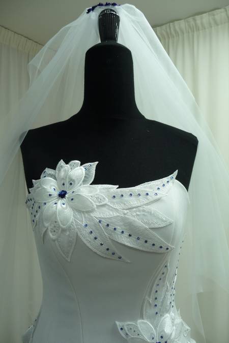 rilievo organza strass effetto 3d Foto 1