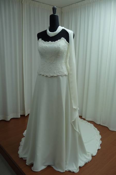 sposa pizzo rebrode chiffon ricami (esclusivo) Foto 1