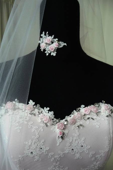 sposa rosa swarovski originali applicazioni roselline esclusivo Foto 1