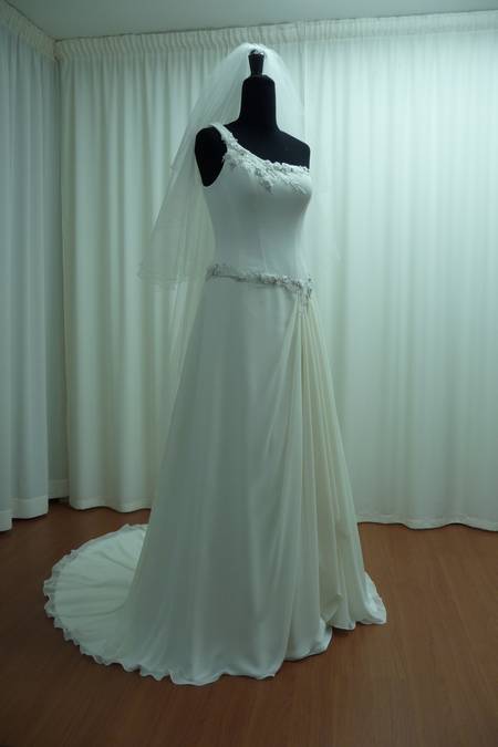 sposa georgette applicazioni strass swarovski h1450 Foto 1