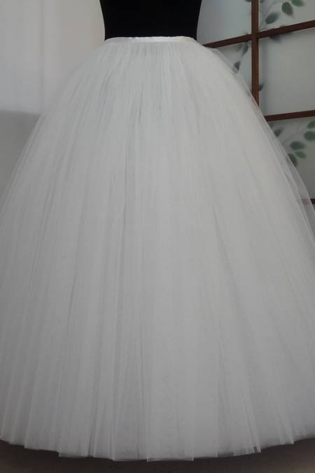 tulle semirigido bianco seta grande Foto 1