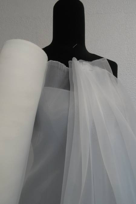 Organza 100 poliestere alt cm 150 colore bianc seta