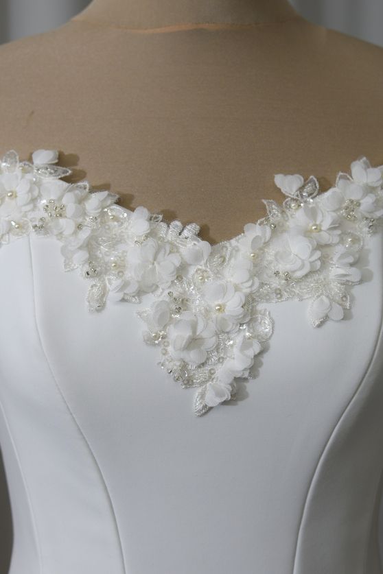 sposa realizzabile misura seta bianco avorio Foto 1