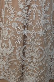 tulle rebrode perlinato naturale 135 Foto 4