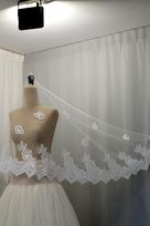 bordo chantilly bianco seta nylon Foto 2