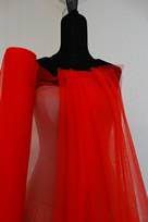 tulle morbido mano seta rosso Foto 2