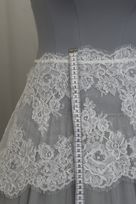 bordo tulle bianco seta anche bianco Foto 3