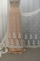 tulle ricamo macrame anche bianco seta Foto 4