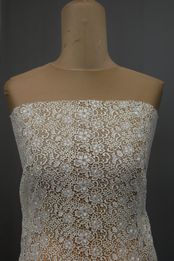 pizzo macrame seta bianco 130 Foto 3