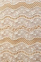 organza seta ricamata intarsi macrame avorio 60 Foto 3