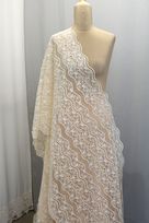 organza seta pura intarsi macrame avorio 60 Foto 4