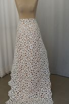 duchesse ricamata strass intagliato mano bianco seta 70 Foto 3