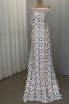 organza perle intagliato mano bianco 70 Foto 2