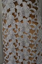 organza ricamata perle mano bianco 70 Foto 4
