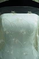 ricamato tulle mano morbido bianco 140 Foto 4