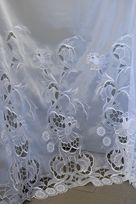 organza ricamata mano bianco 150 Foto 3