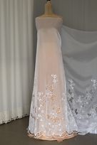 organza intagliata mano bianco Foto 2