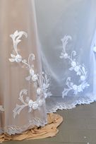 organza ricamata applicazioni rilievo 150 Foto 3