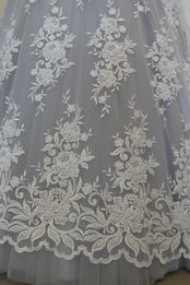 abito sposa georgette pizzo bianco seta Foto 4
