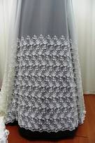 tulle macrame bianco ricamata 60) Foto 2