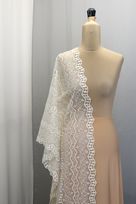 organza seta pura macrame avorio 60 Foto 4
