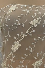 tulle perle fiori duchesse seta pura 130 Foto 2