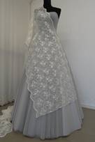 tulle rebrodato avorio 60 Foto 2