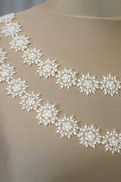 bordo macrame rifiniture avorio disponibile anche bianco seta Foto 2