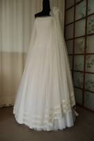 tulle mano ricamo macrame avorio chiaro 140 Foto 3
