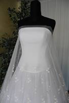 tulle ricamato bianco seta 140 Foto 3