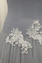 coppia pizzo rebrode perlinato bianco seta Foto 2