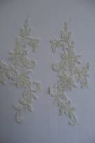 applicazioni macrame avorio coppia lavorato Foto 4
